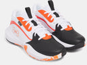 Under Armour Mens Black/White/Ares Red Lockdown 7 Basketball Shoe