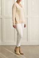 Tribal Ladies LS V-Neck sweater w/Zipper