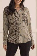 Tribal Ladies Roll Up LS Blouse