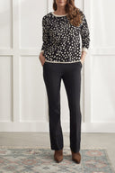 Tribal Ladies LS Crew Neck Reversible Sweater