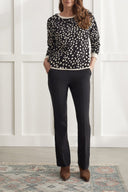 Tribal Ladies LS Crew Neck Reversible Sweater