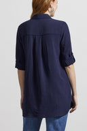 Tribal Ladies Roll Up Sleeve tunic Shirt