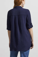 Tribal Ladies Roll Up Sleeve tunic Shirt