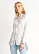 Dex Ladies Button Front Oversized Linen Shirt