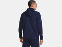 Under Armour Mens Armour Fleece Midnight Blue Full Zip Hoodie