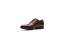 Clark Mens Whiddon Plain Mahogany Leather Dress Shoe