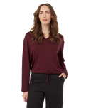 Ten Tree Ladies Soft Eco Terry Notch Neck Top
