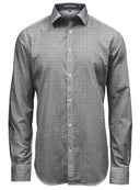 Point Zero Mens Kenneth Grey Melange Luxury Print Shirt