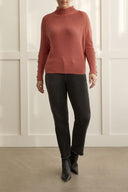 Tribal Ladies Chili Red LS Funnel Neck Sweater