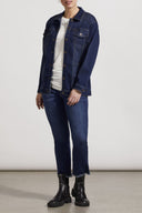 Tribal Ladies Girlfriend Denim Deep Indigo Jacket w/ Pockets