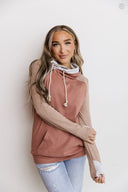 Ampersand Ave Ladies Kiss & Tell Doublehood Sweatshirt