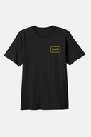 Brixton Mens Black/Dark Yellow Grade SS Tshirt