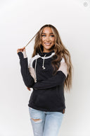 Ampersand Ave Ladies Let's Face It Doublehood Sweatshirt