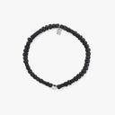 Pura Vida Mens Coated Hematite Stretch Bracelet