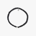 Pura Vida Mens Coated Hematite Stretch Bracelet