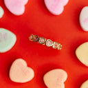 Pura  Vida Ladies Gold Stone Heart Ring Band