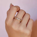 Pura  Vida Ladies Gold Stone Heart Ring Band