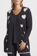 Tribal Ladies Black Reversible Sweater Cardigan