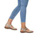 Rieker Ladies Beige 608Z3-60 Regina Sandal