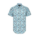 Leo Chevalier Mens Aqua 100% Cotton Red Label Adjusted Fit SS Shirt