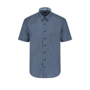 Leo Chevalier Mens Navy Mini Print SS Non Iron Sport Shirt