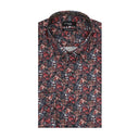 Leo Chevalier Men Multi Red Adjusted Fit LS Shirt