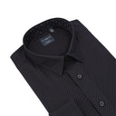Leo Chevalier Mens Black Regular Fit Hidden Button Down No Iron Shirt