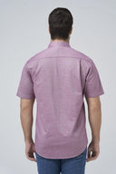 Leo Chevalier Mens Red Solid Knit Button Down SS Sport Shirt