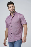 Leo Chevalier Mens Red Solid Knit Button Down SS Sport Shirt