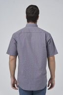 Leo Chevalier Mens Rainbow Multi Diamond Print SS No Iron Sport Shirt