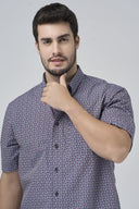 Leo Chevalier Mens Rainbow Multi Diamond Print SS No Iron Sport Shirt