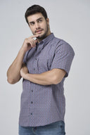 Leo Chevalier Mens Rainbow Multi Diamond Print SS No Iron Sport Shirt