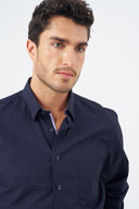Leo Chevalier Mens Purple Hidden Button Down Tall No Iron Shirt