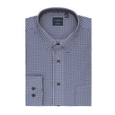 Leo Chevalier Mens Blue Hidden Button Down No Iron Shirt