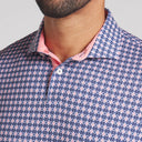 Puma Men's Pique Tie Deep Marine/Pink Fruit Golf Polo