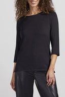 Tribal Lades 3/4 Sleeve Boat Neck Top