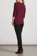 Tribal Lades 3/4 Sleeve Boat Neck Top