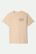 Brixton Men's Grade Cream/Violet Tshirt