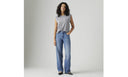 Levi Ladies Heavy Check Baggy Dad Jeans