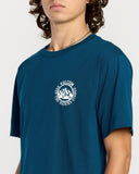 Volcom Mens Cosmic Blue Keep Rockies Stoned SS Tshirt