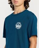 Volcom Mens Cosmic Blue Keep Rockies Stoned SS Tshirt