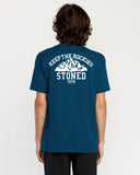 Volcom Mens Cosmic Blue Keep Rockies Stoned SS Tshirt