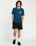 Volcom Mens Cosmic Blue Keep Rockies Stoned SS Tshirt