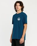 Volcom Mens Cosmic Blue Keep Rockies Stoned SS Tshirt