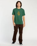 Volcom Mens Vineyard Green Stone Lore SS Tshirt