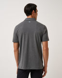 Travis Mathew Mens Heather Black Midnight Train Polo