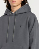 Volcom Mens Asphalt Black Single Stone Pullover Hoodie