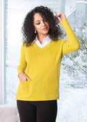 Alison Sheri Ladies Lime Knit Sweater