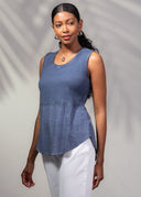 Alison Sheri Ladies Indigo SS Top