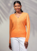 Alison Sheri Ladies Orange Sweater